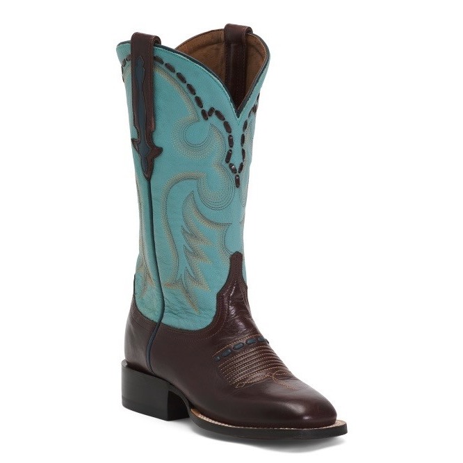 Lucchese Leather Saddle Stitched Western Cowboy Boots Women's Sz 7 Rare Nib!